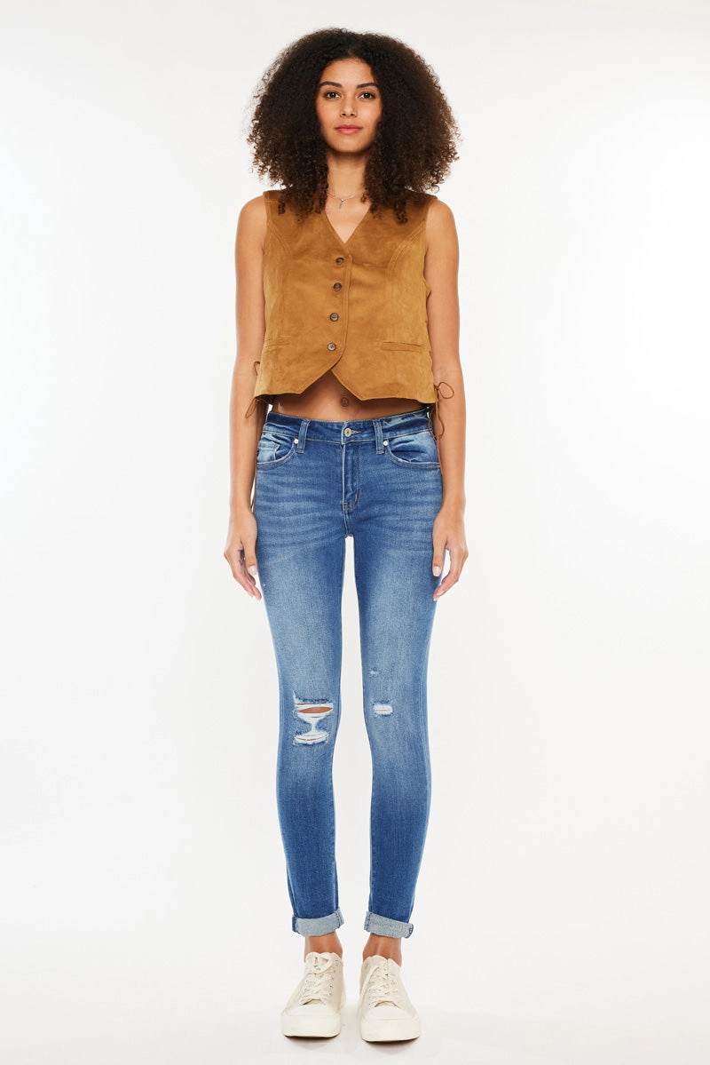 Hudson Mid Rise Ankle Skinny Jeans
