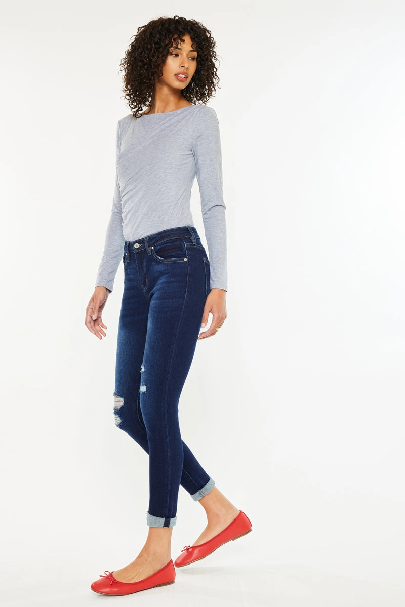 Hudson Mid Rise Ankle Skinny Jeans