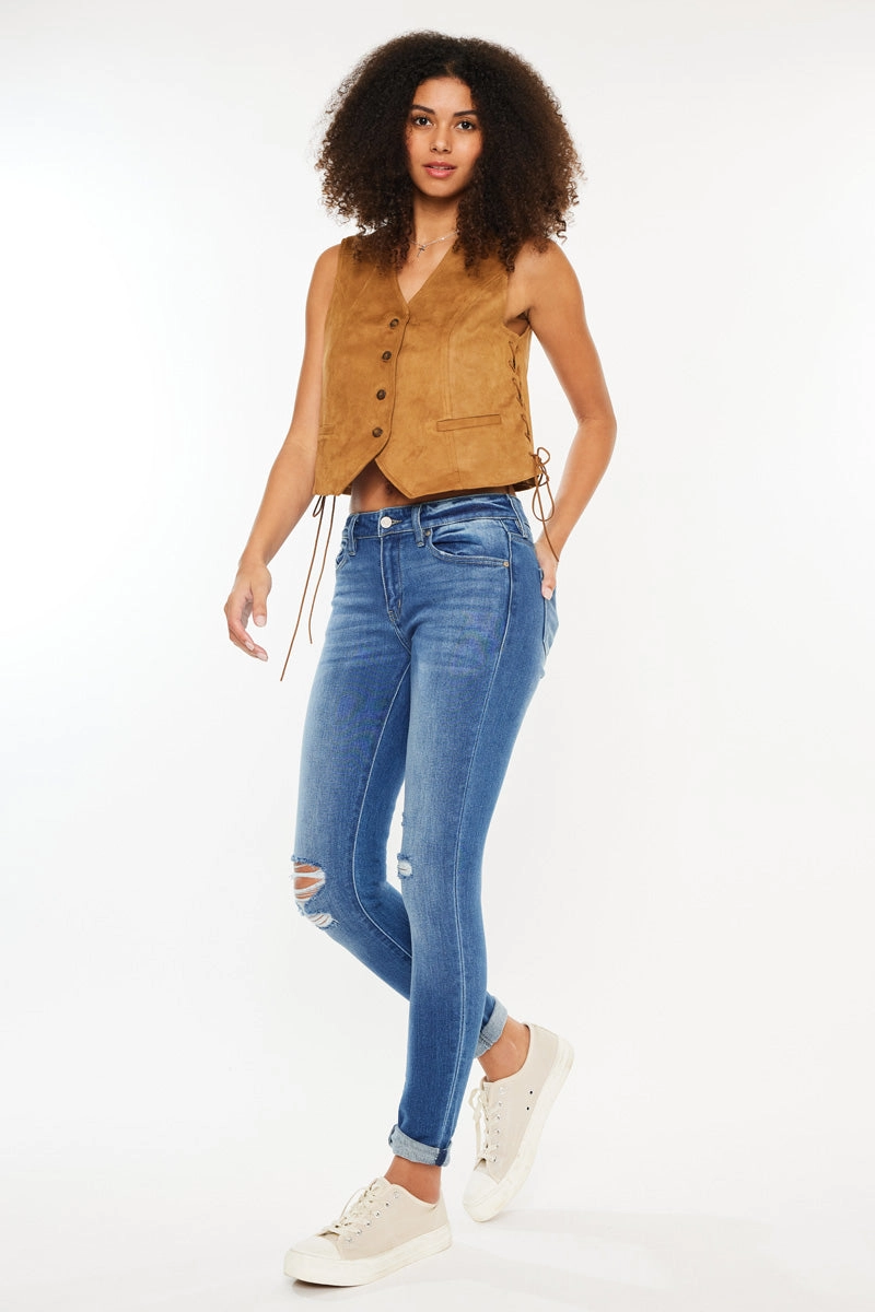 Hudson Mid Rise Ankle Skinny Jeans