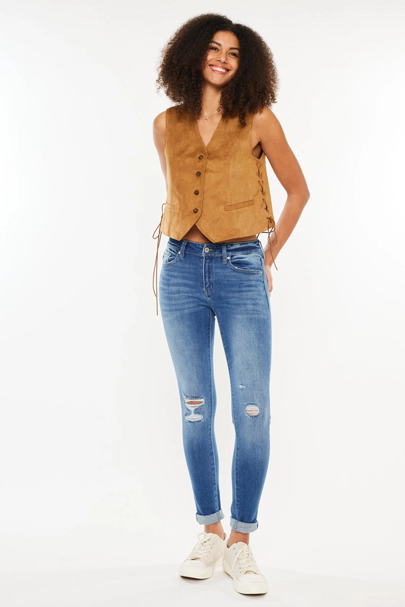 Hudson Mid Rise Ankle Skinny Jeans