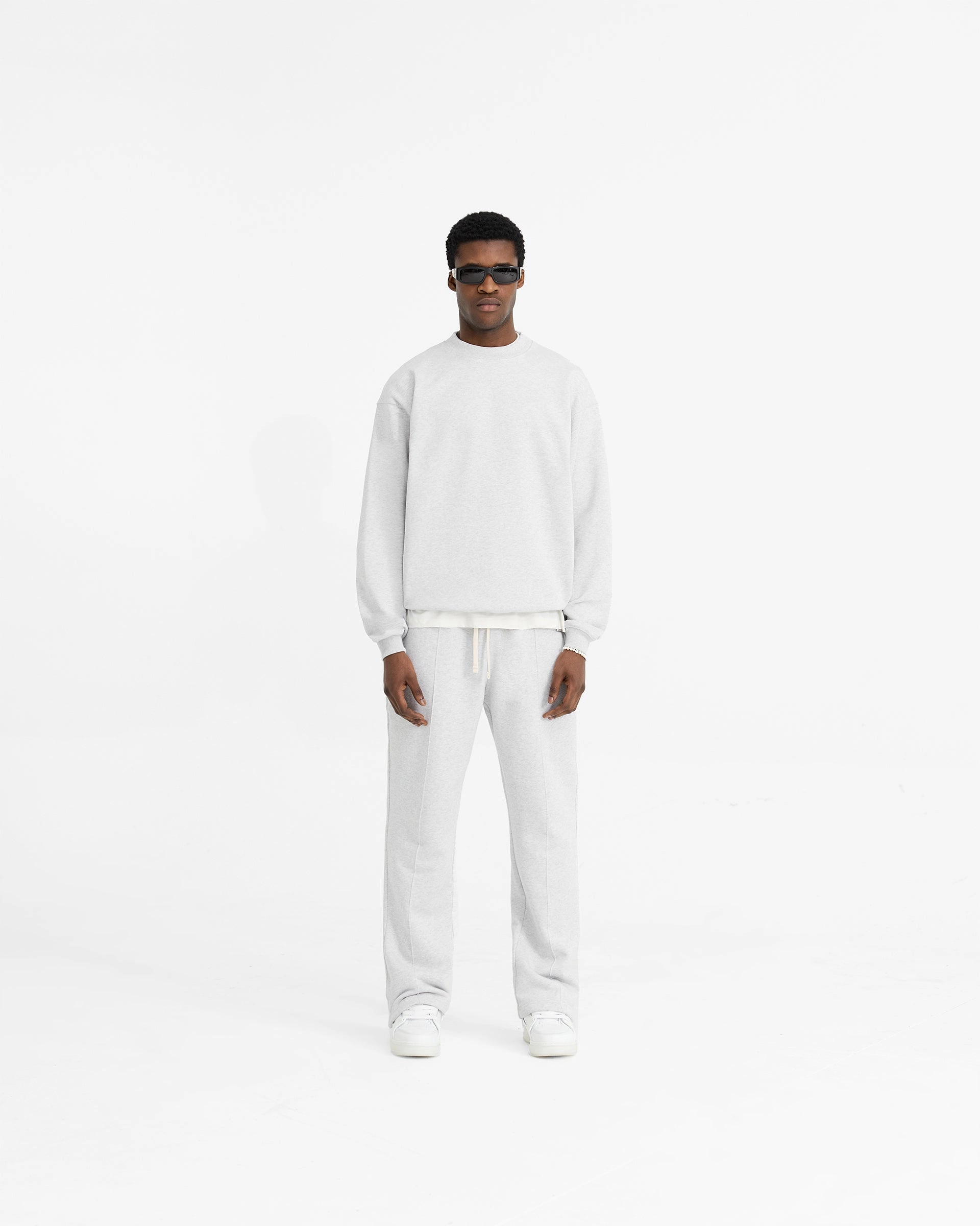 Initial Oversized Sweater - Ice Grey Marl
