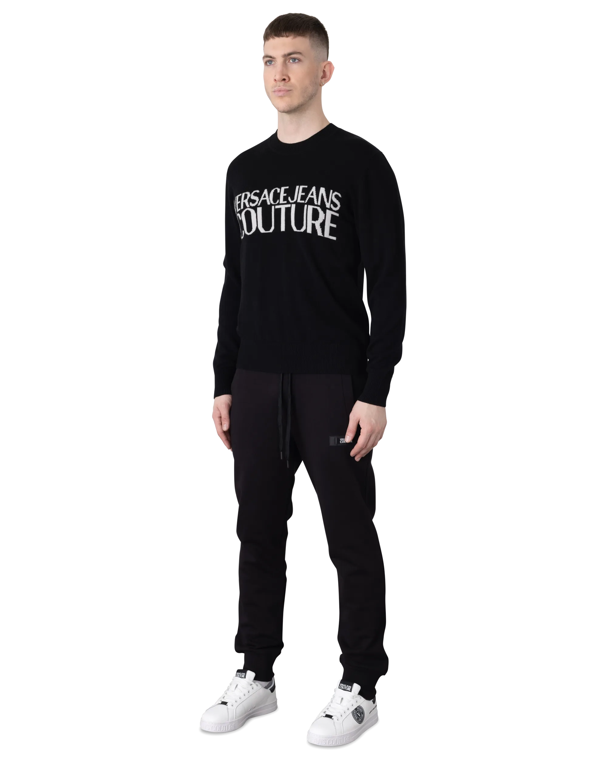 Intarsia-Knit Crewneck Sweater