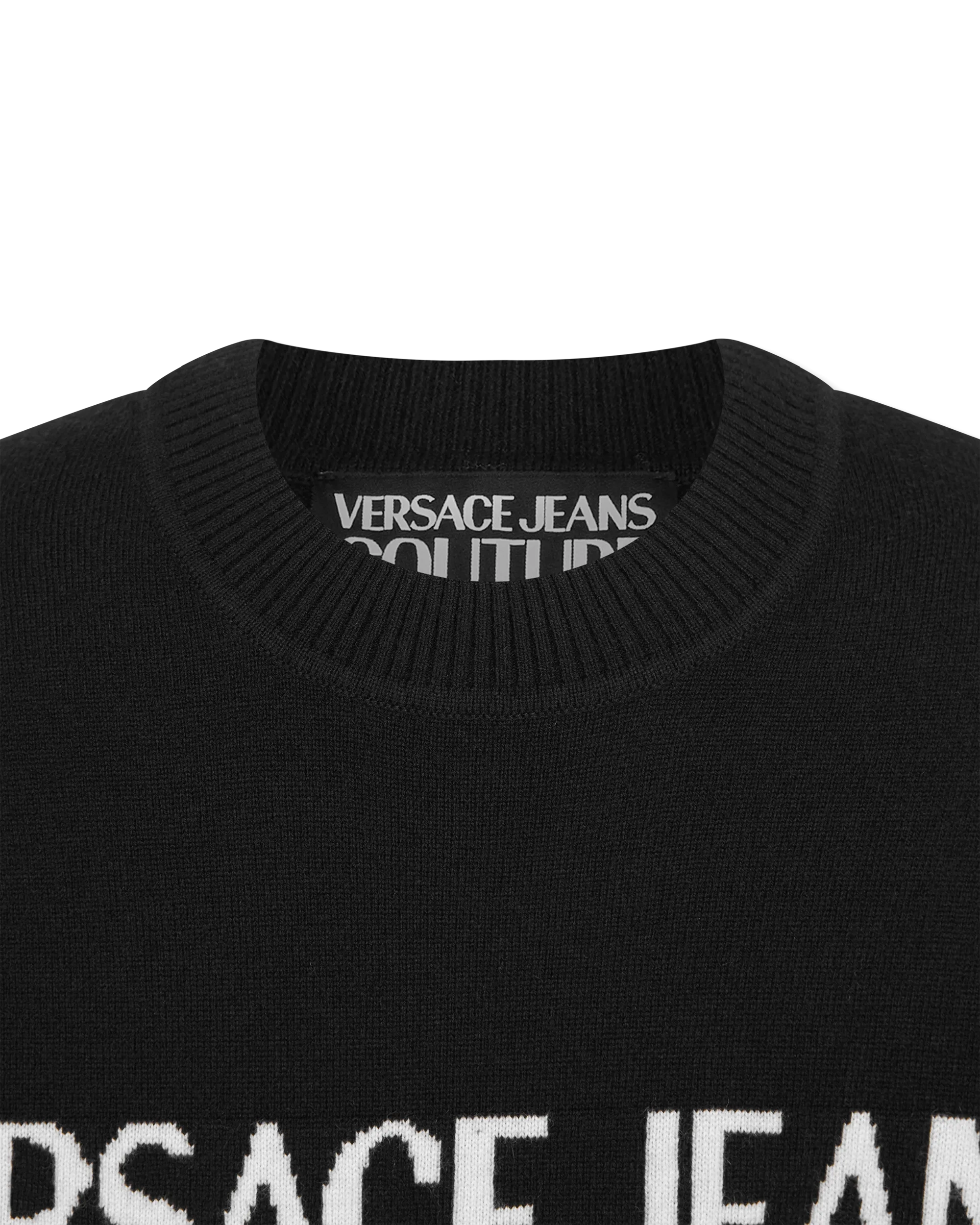 Intarsia-Knit Crewneck Sweater
