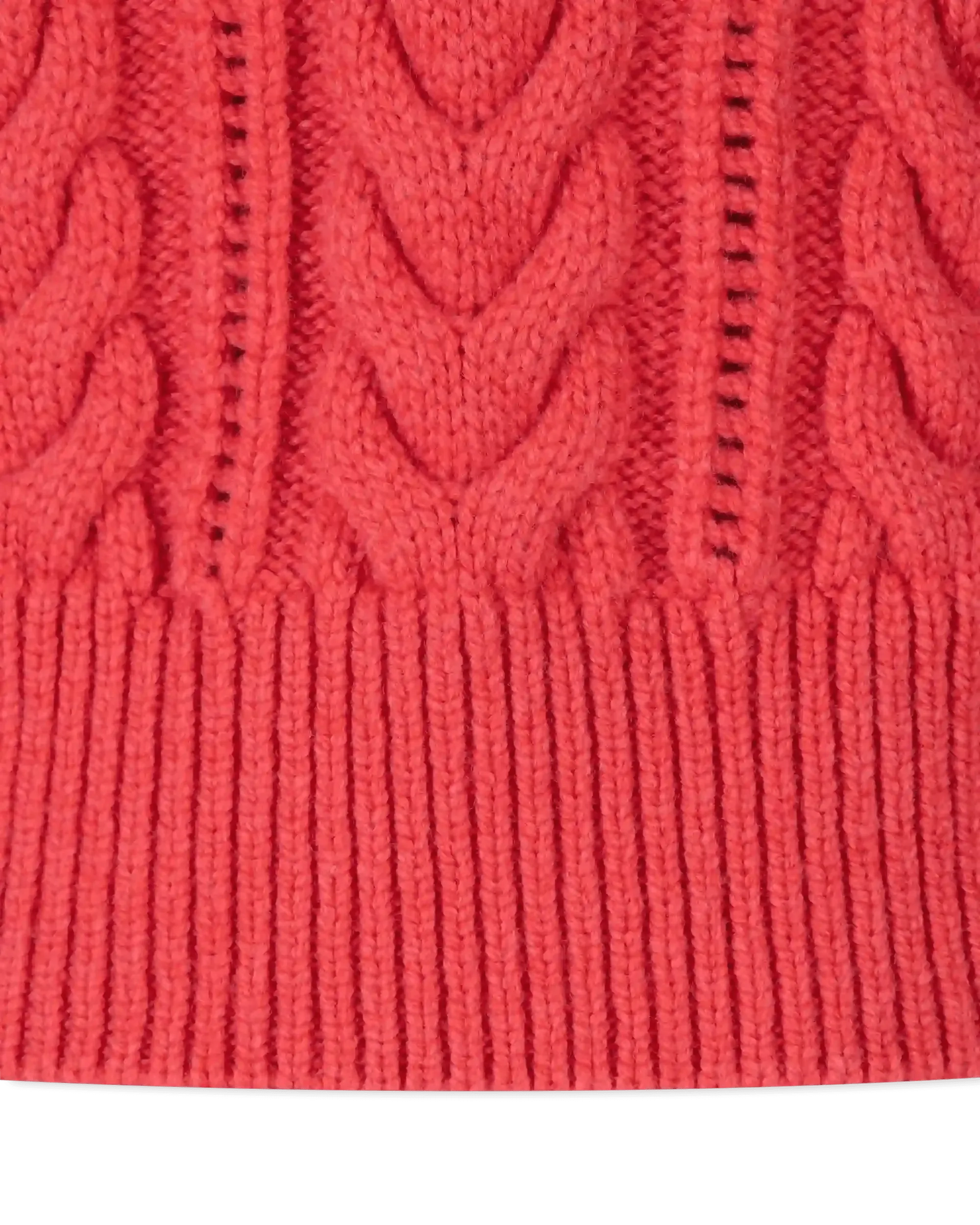 Intarsia Rib Crewneck Cropped Sweater