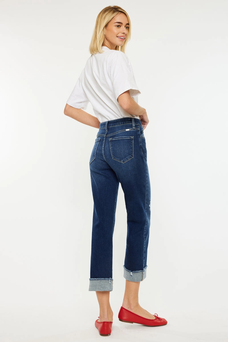Irma Essentials High Rise Cropped Straight Leg Jeans