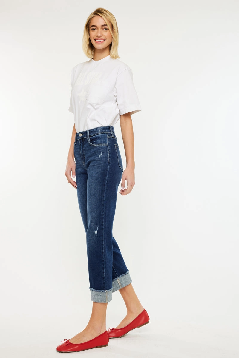 Irma Essentials High Rise Cropped Straight Leg Jeans