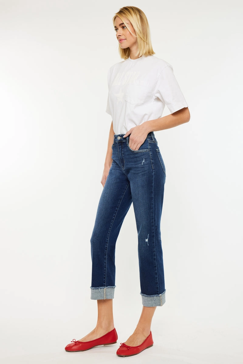 Irma Essentials High Rise Cropped Straight Leg Jeans