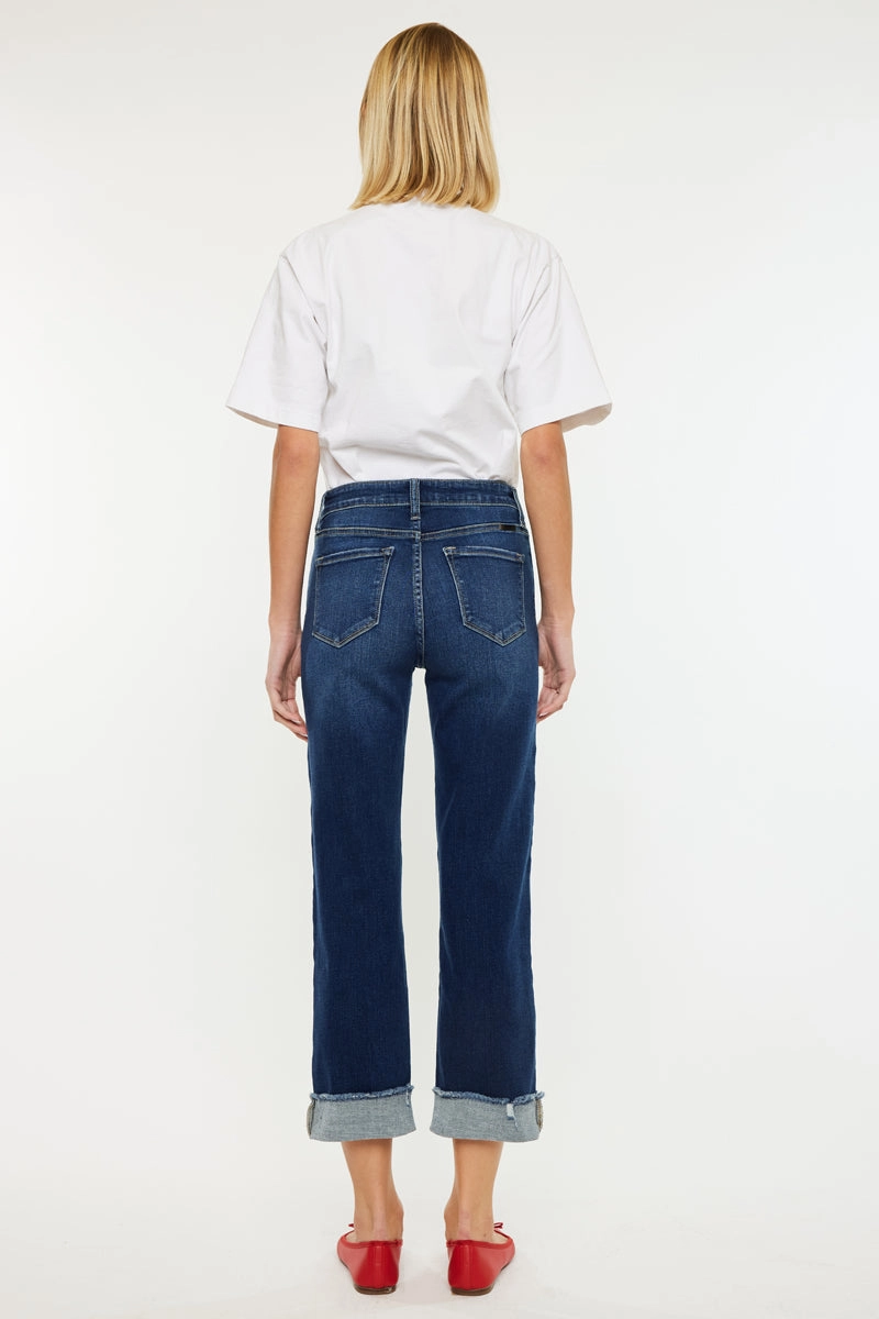 Irma Essentials High Rise Cropped Straight Leg Jeans