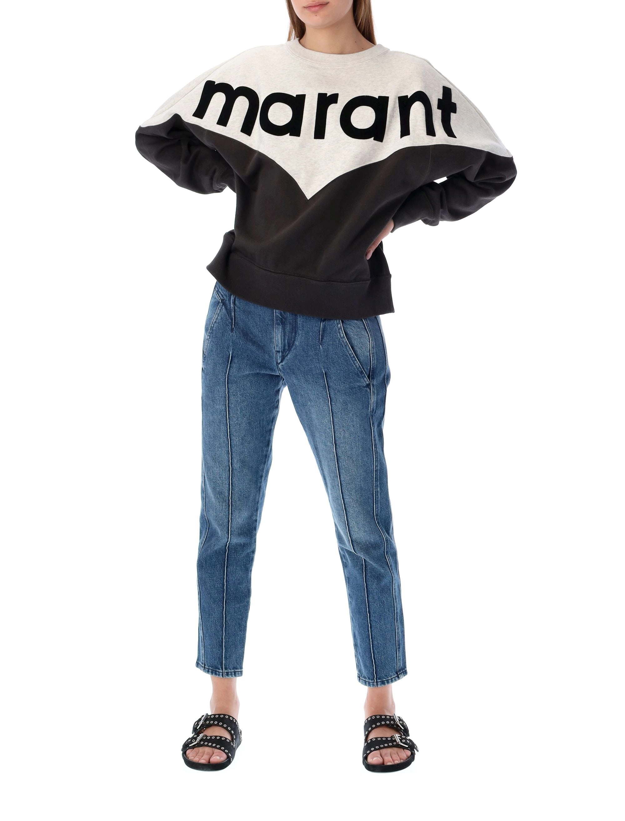 Isabel Marant Étoile Logo Blocked Crewneck Sweatshirt