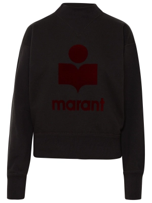 Isabel Marant Étoile Mock Neck Logo Printed Sweater