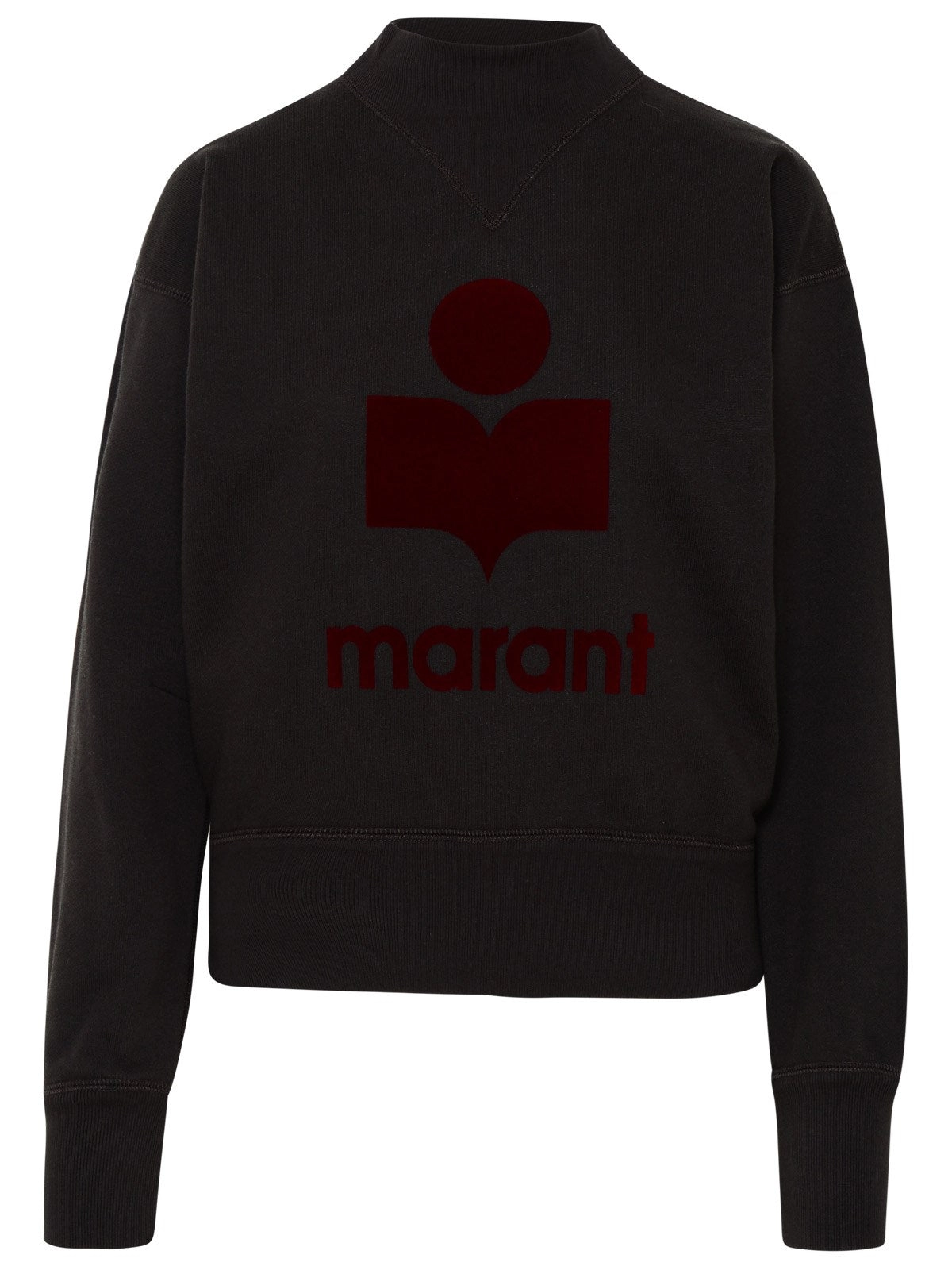 Isabel Marant Étoile Mock Neck Logo Printed Sweater