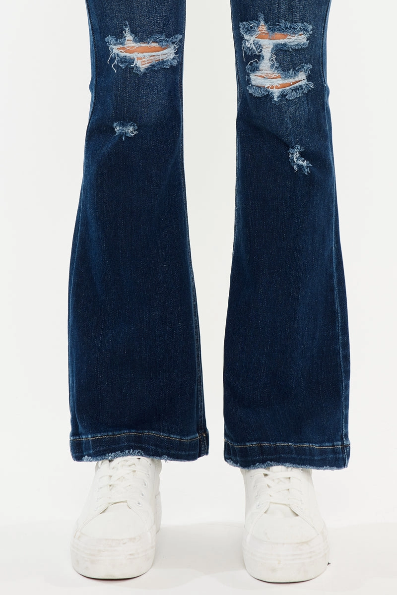 Jaden Mid Rise Flare Jeans (Petite)
