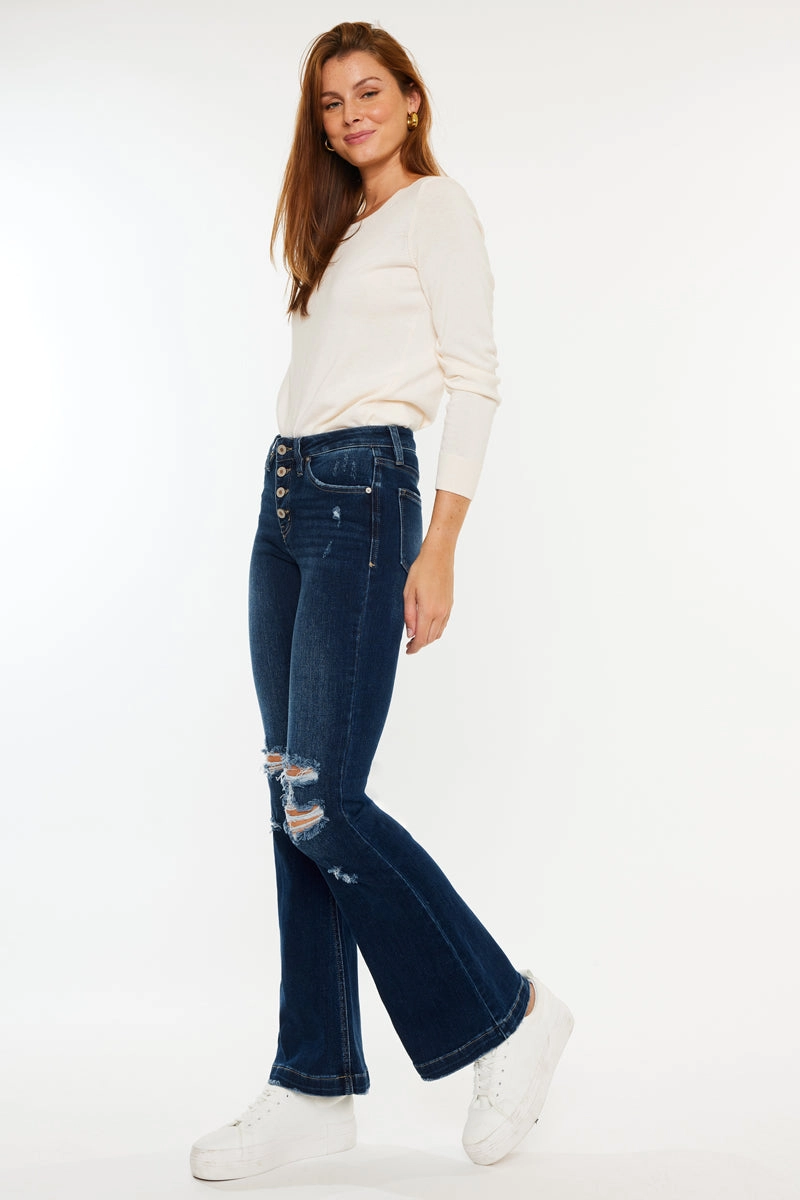 Jaden Mid Rise Flare Jeans (Petite)