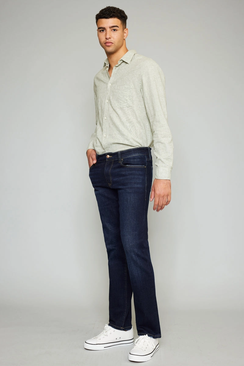 James Dark Wash Slim Straight - Men