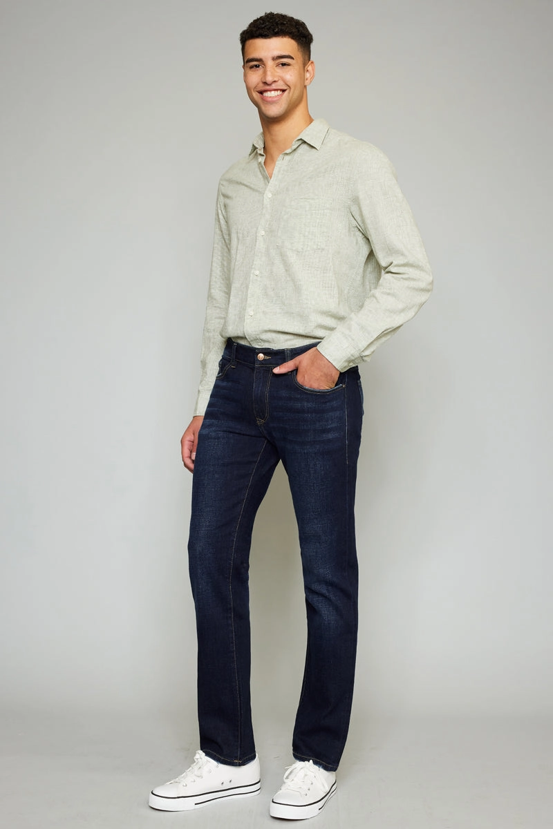 James Dark Wash Slim Straight - Men