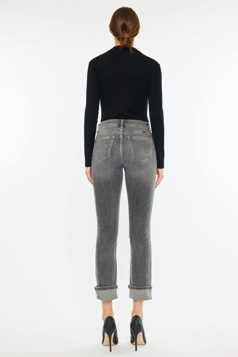Janis High Rise Slim Straight Leg Jeans