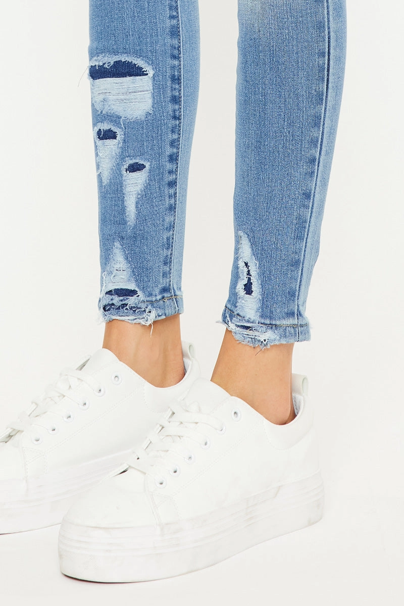 Jenna Mid Rise Ankle Skinny Jeans