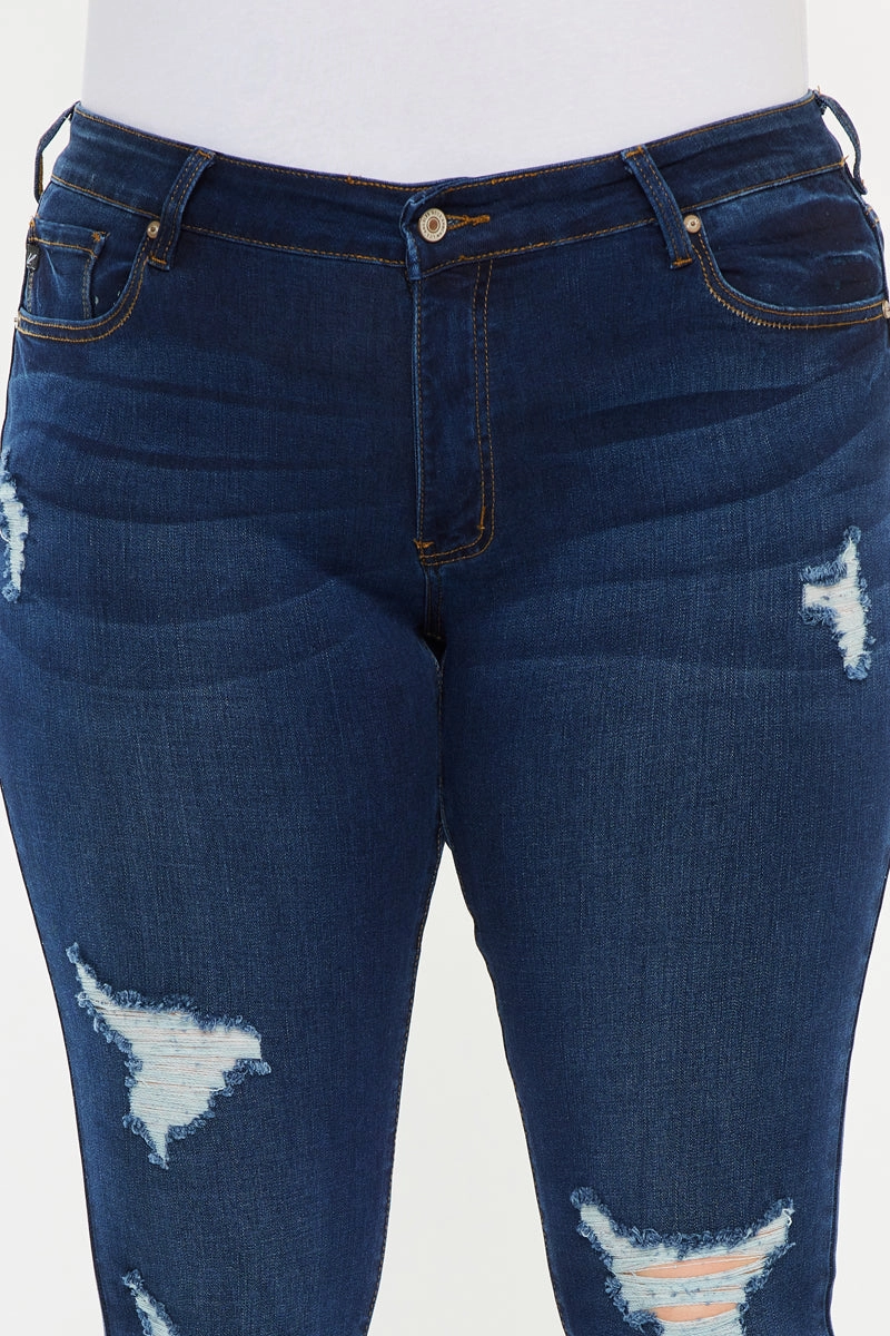 Jennifer Mid Rise Super Skinny Jeans (Plus Size)