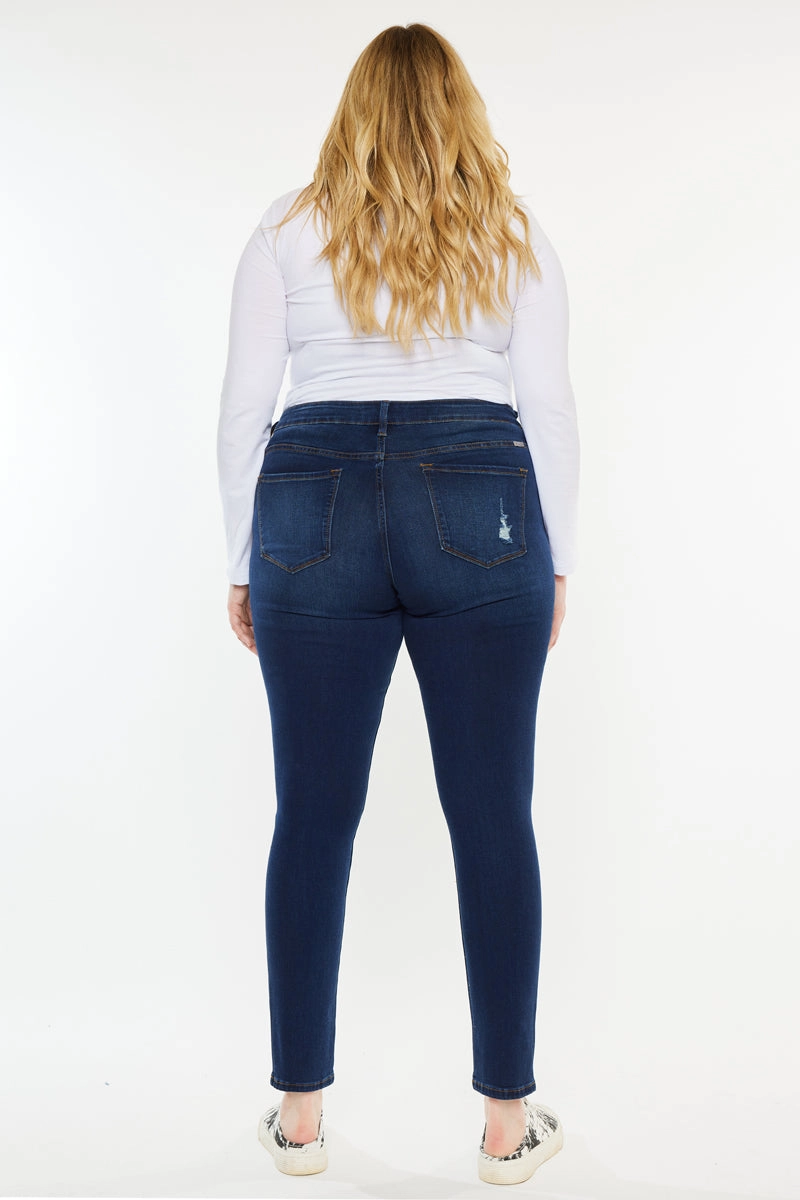 Jennifer Mid Rise Super Skinny Jeans (Plus Size)