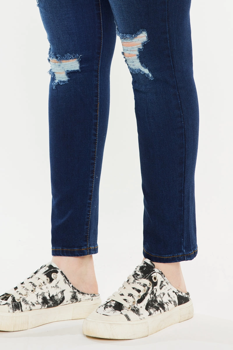 Jennifer Mid Rise Super Skinny Jeans (Plus Size)