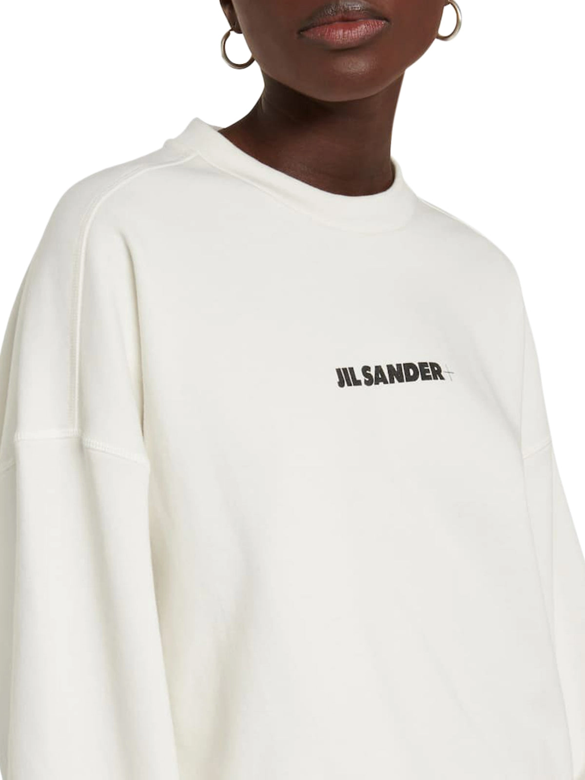 Jil Sander Logo Print Crewneck Sweatshirt