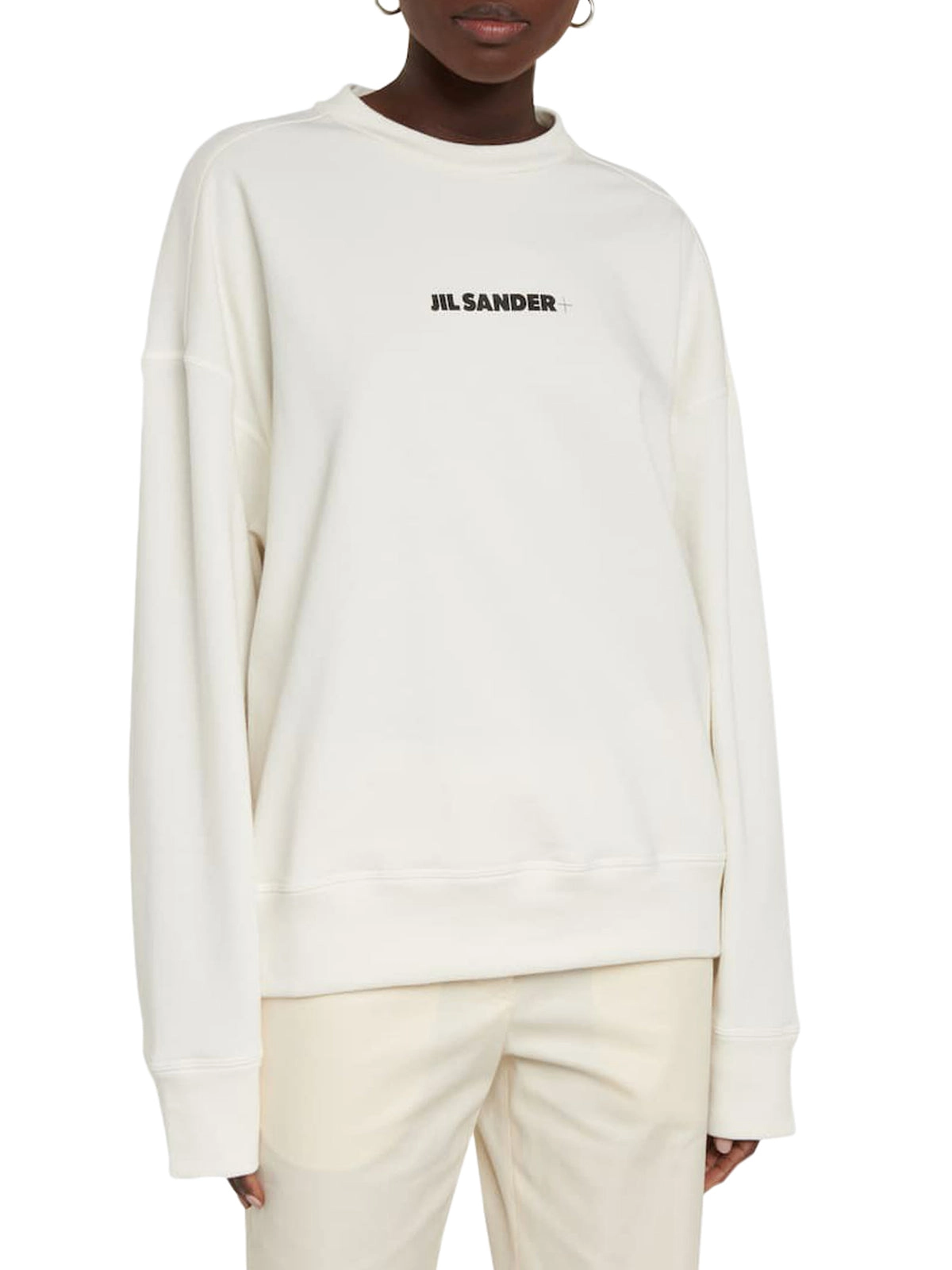 Jil Sander Logo Print Crewneck Sweatshirt