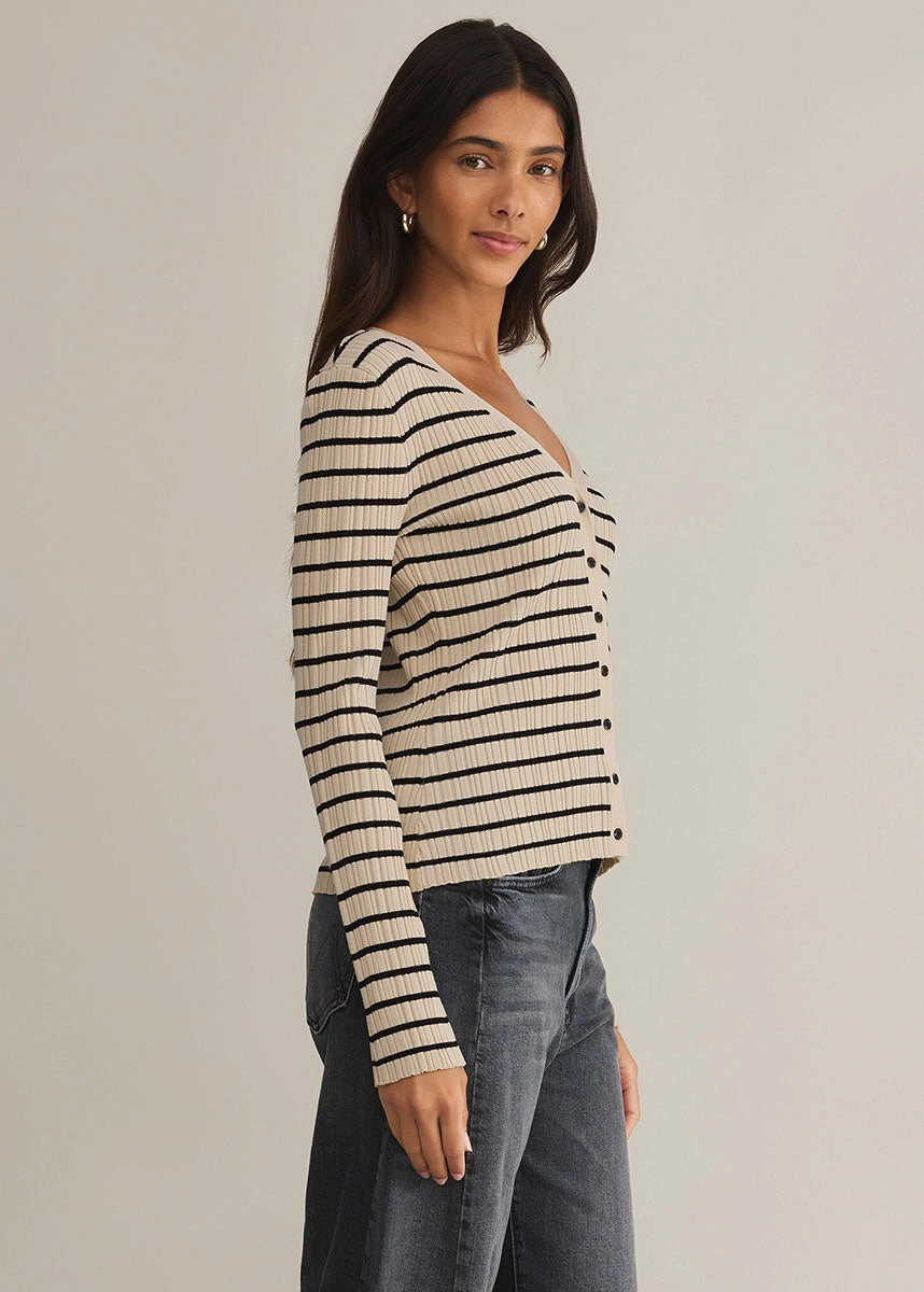 Jordana Stripe Sweater - Sandshell