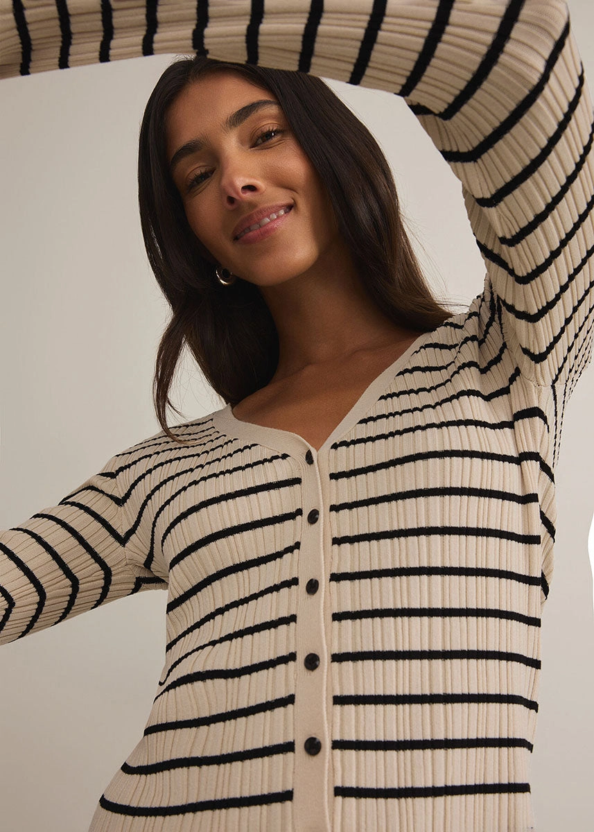 Jordana Stripe Sweater - Sandshell