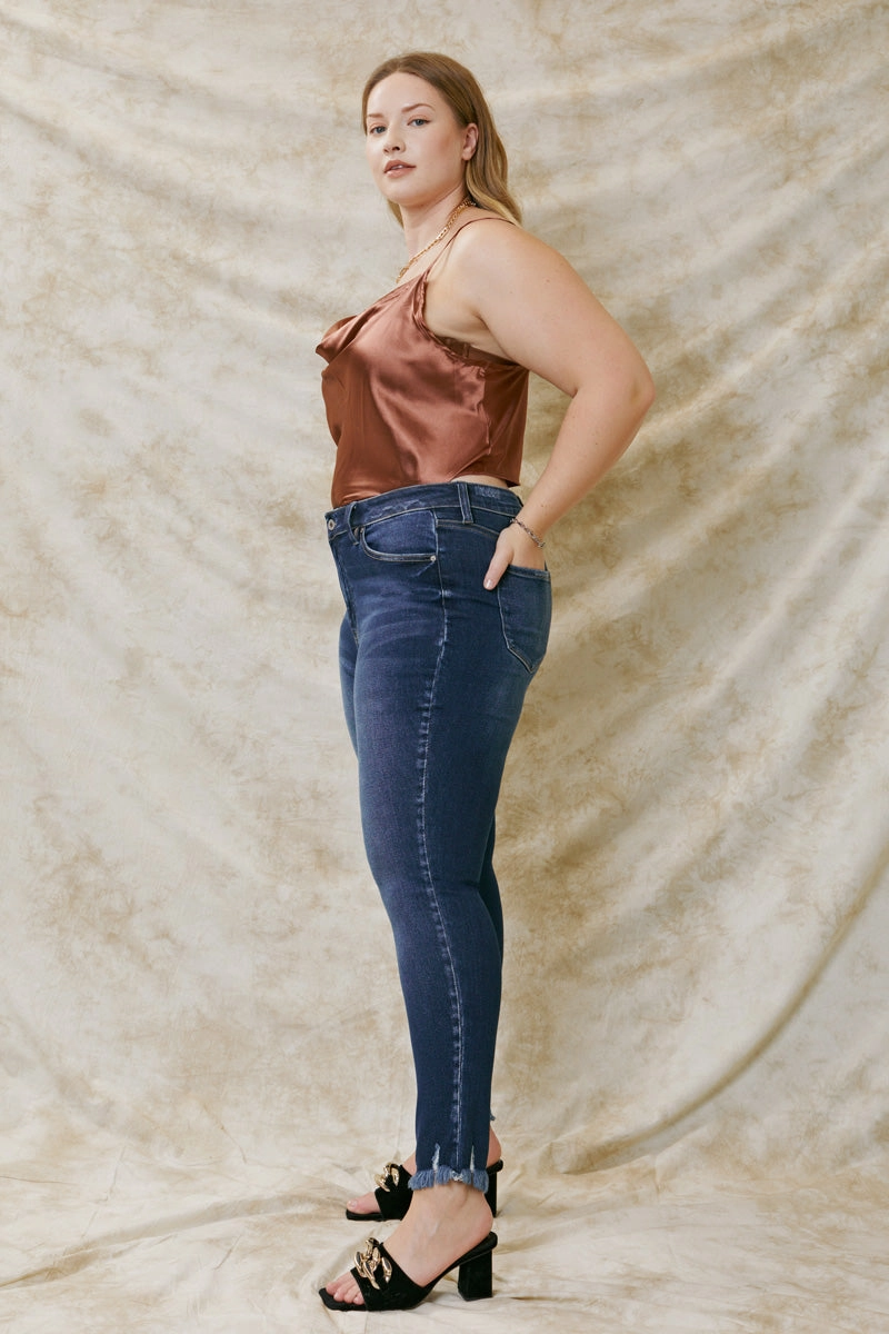 Journey Ultra High Rise Ankle Skinny Jeans (Plus Size)