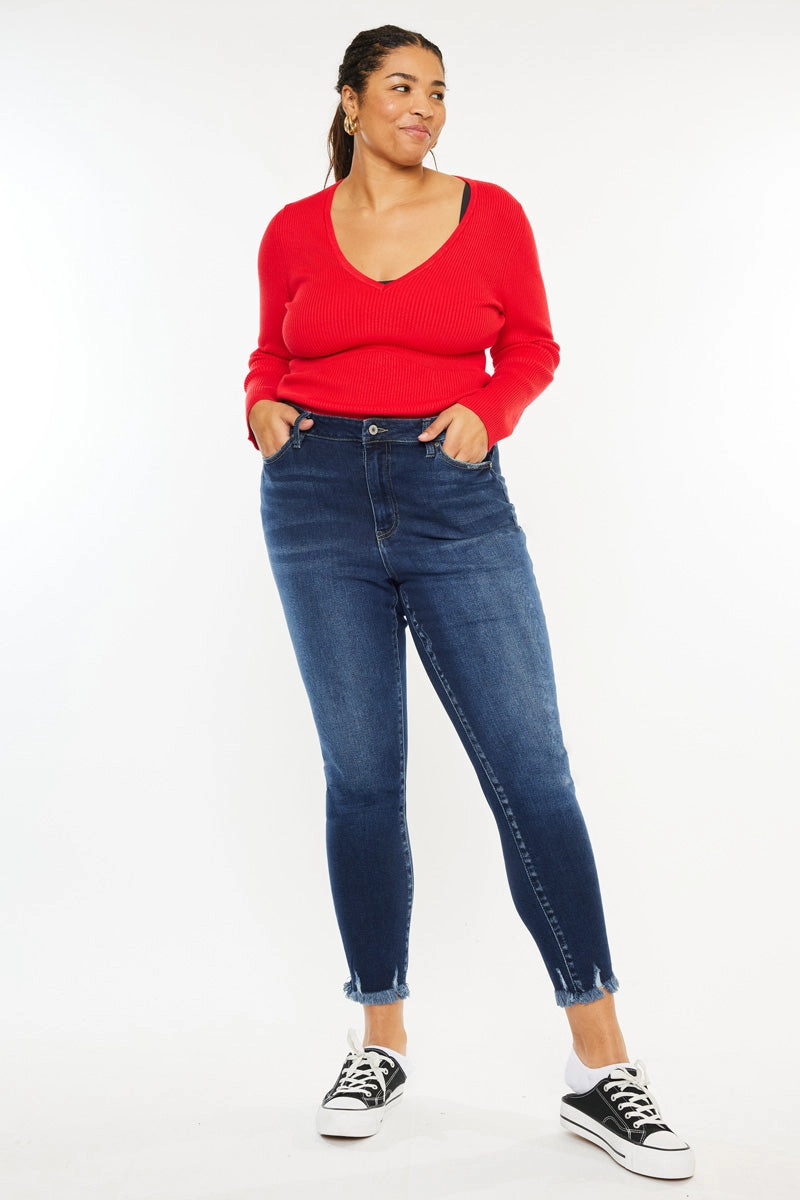 Journey Ultra High Rise Ankle Skinny Jeans (Plus Size)