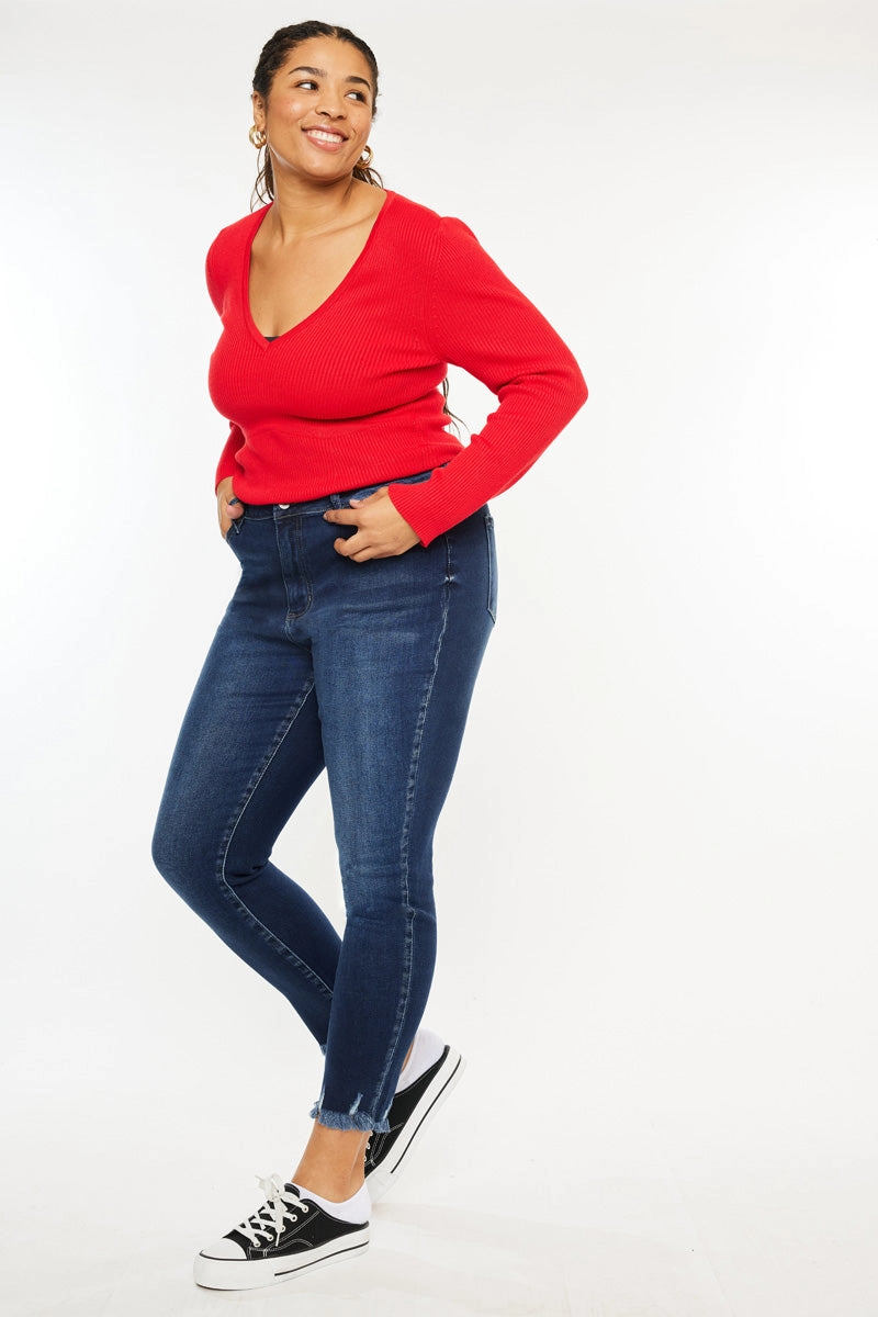 Journey Ultra High Rise Ankle Skinny Jeans (Plus Size)
