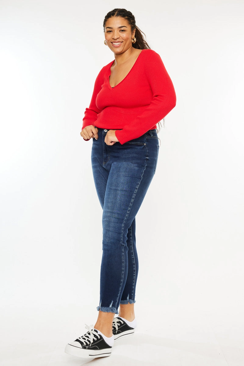 Journey Ultra High Rise Ankle Skinny Jeans (Plus Size)