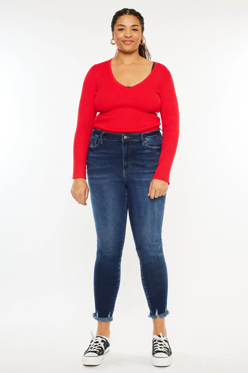 Journey Ultra High Rise Ankle Skinny Jeans (Plus Size)