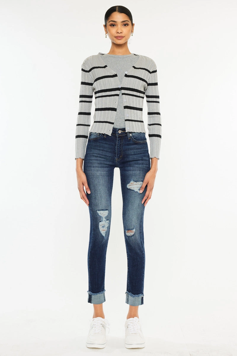 Judith High Rise Ankle Skinny Jeans
