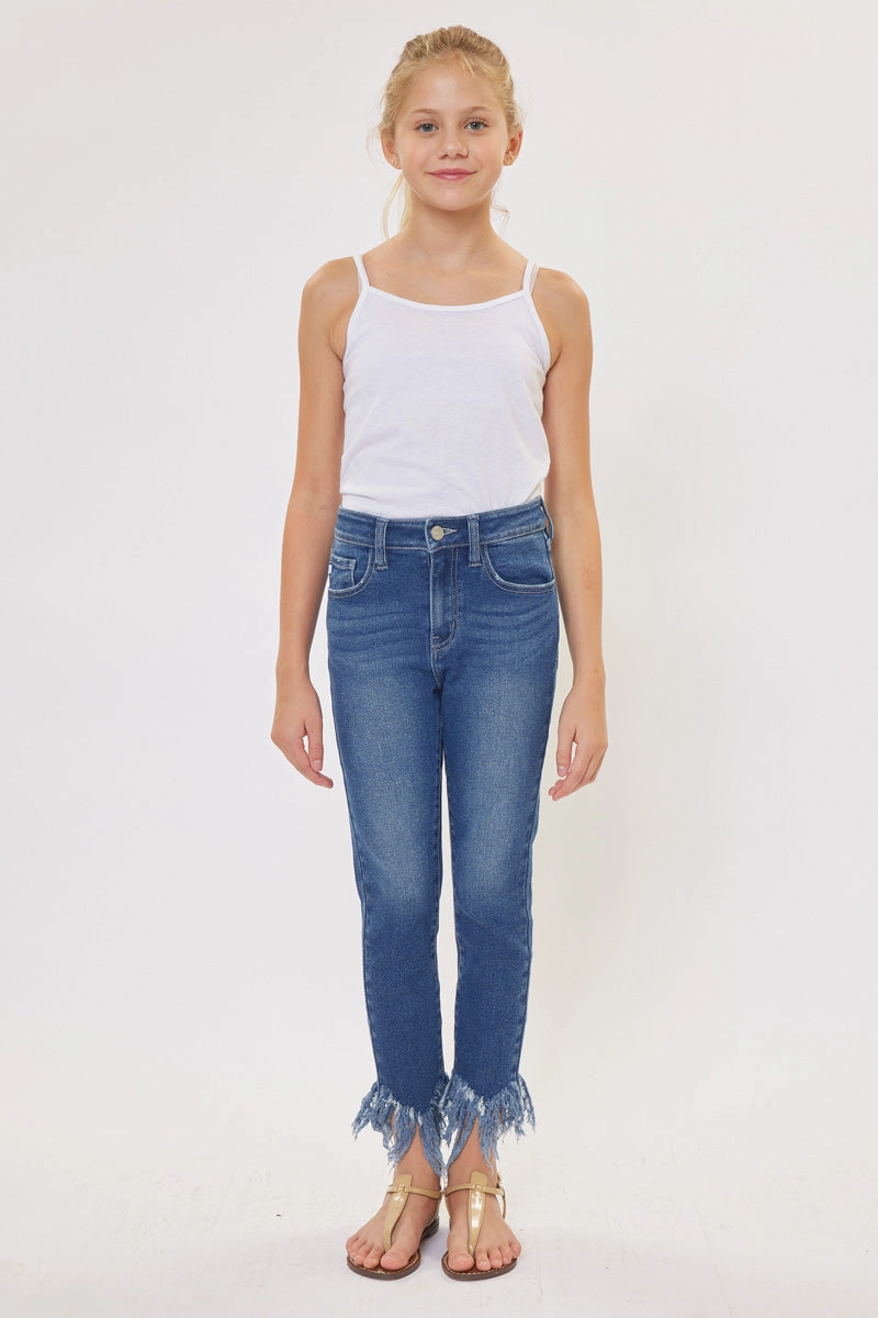 Junnie High Rise Ankle Skinny Kid Jeans