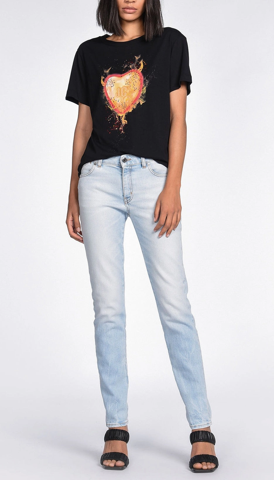 Just Cavalli Graphic Print Crewneck T-Shirt