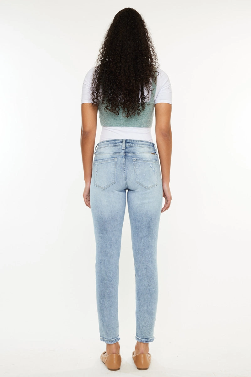 Kaleigh Mid Rise Ankle Skinny Jeans