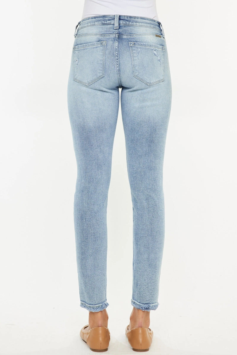 Kaleigh Mid Rise Ankle Skinny Jeans