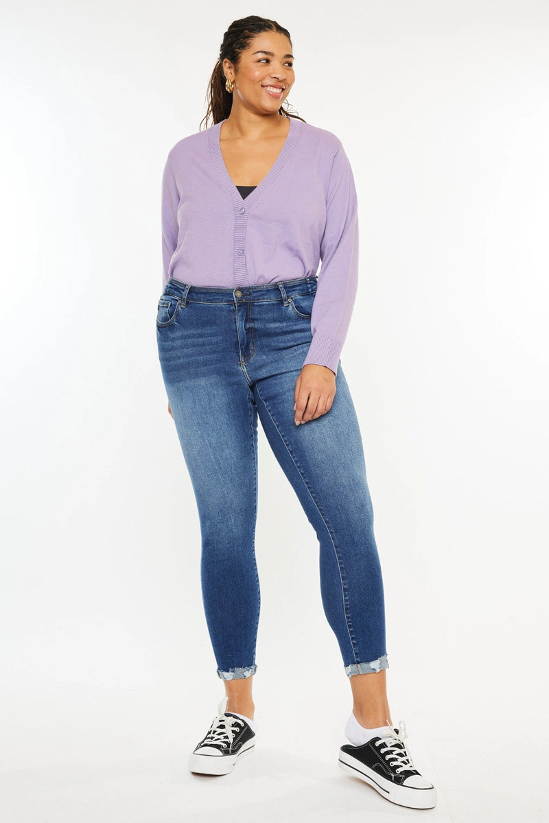 Kali Mid Rise Ankle Skinny Jeans (Plus Size)