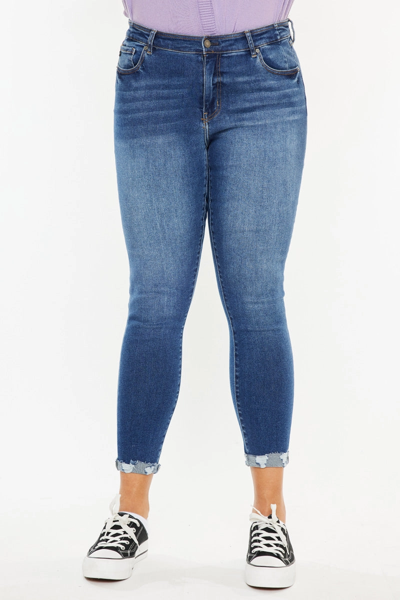 Kali Mid Rise Ankle Skinny Jeans (Plus Size)