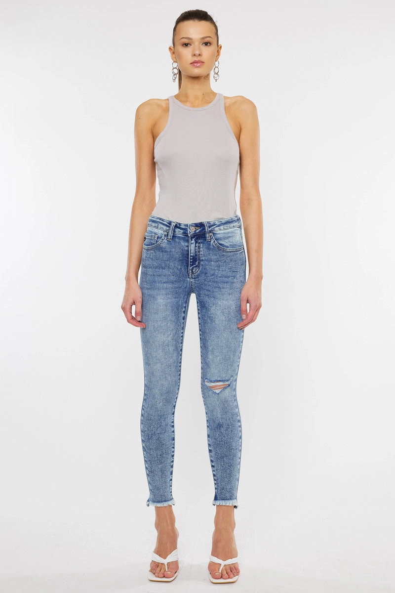 Kara High Rise Ankle Skinny Jeans
