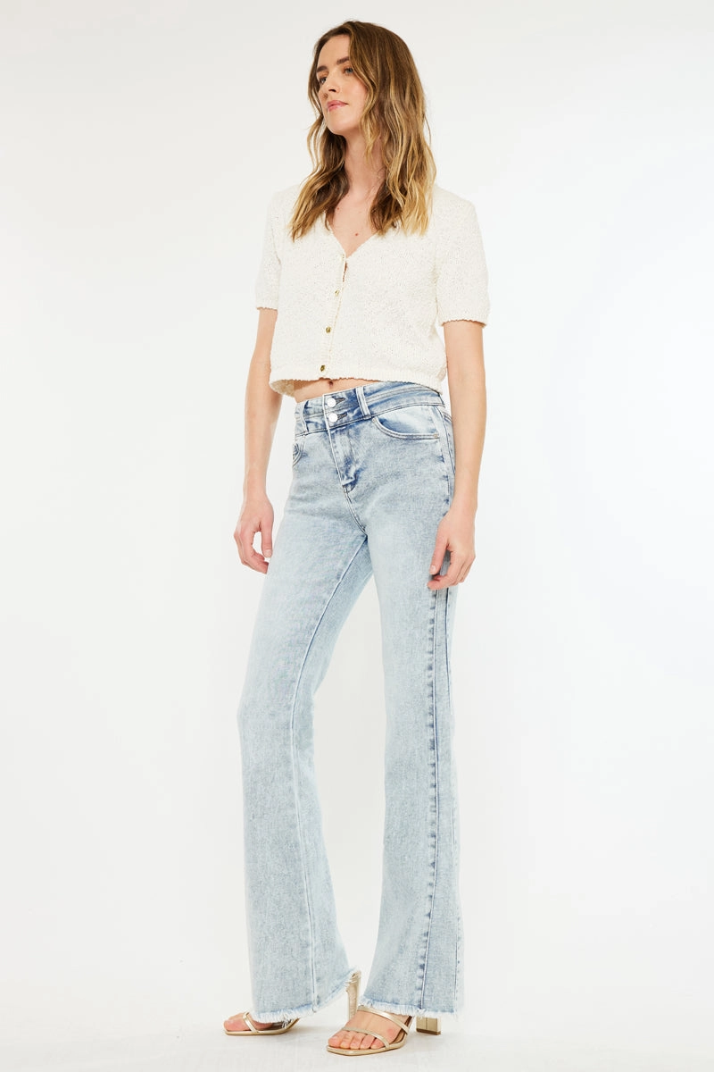 Kara High Rise Flare Jeans