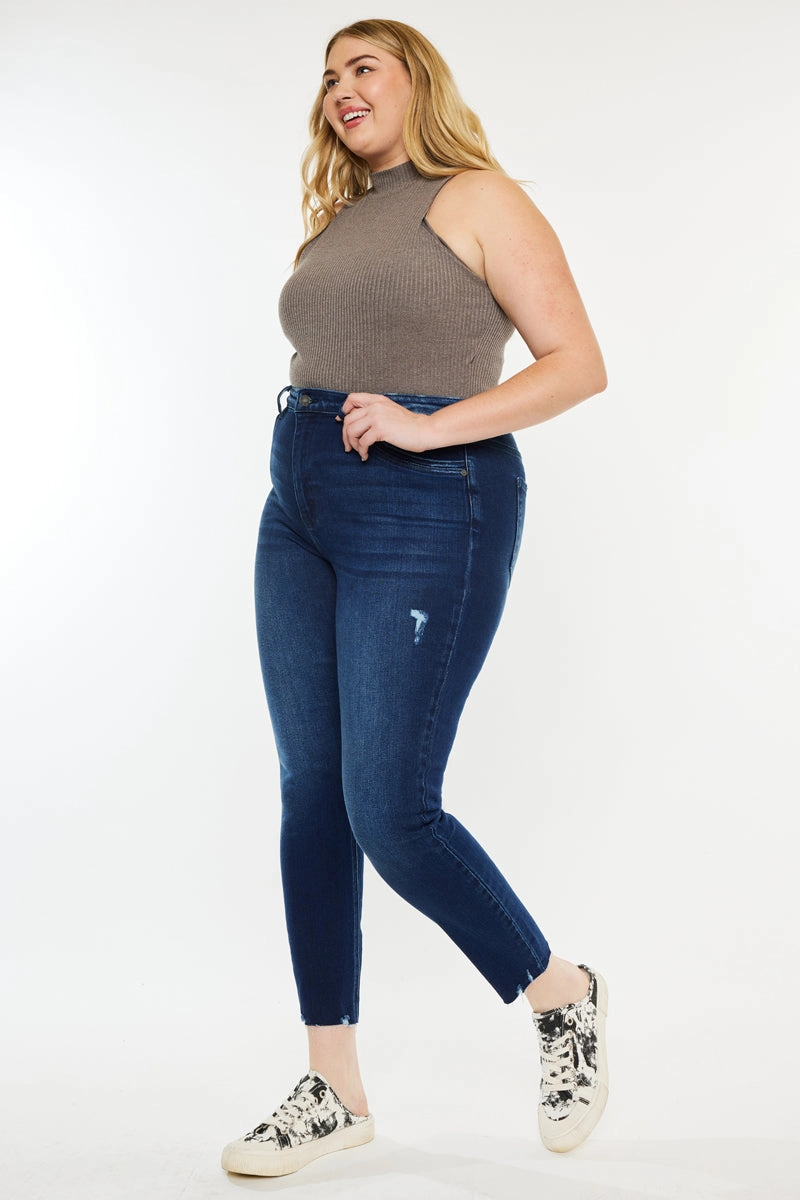 Karol High Rise Ankle Skinny Jeans (Plus Size)