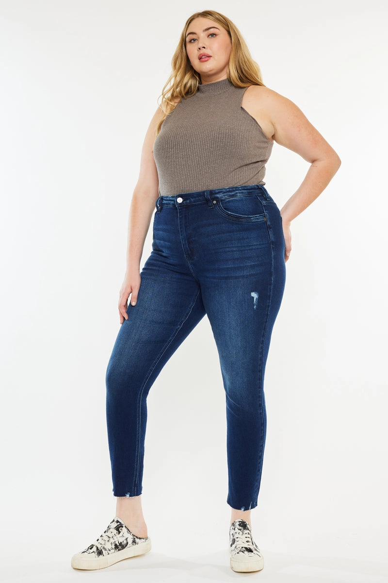 Karol High Rise Ankle Skinny Jeans (Plus Size)