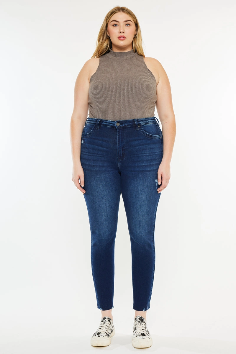 Karol High Rise Ankle Skinny Jeans (Plus Size)