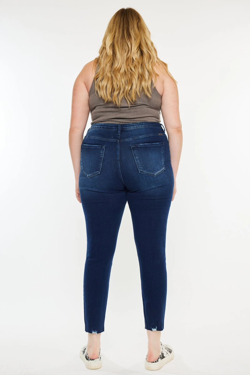 Karol High Rise Ankle Skinny Jeans (Plus Size)
