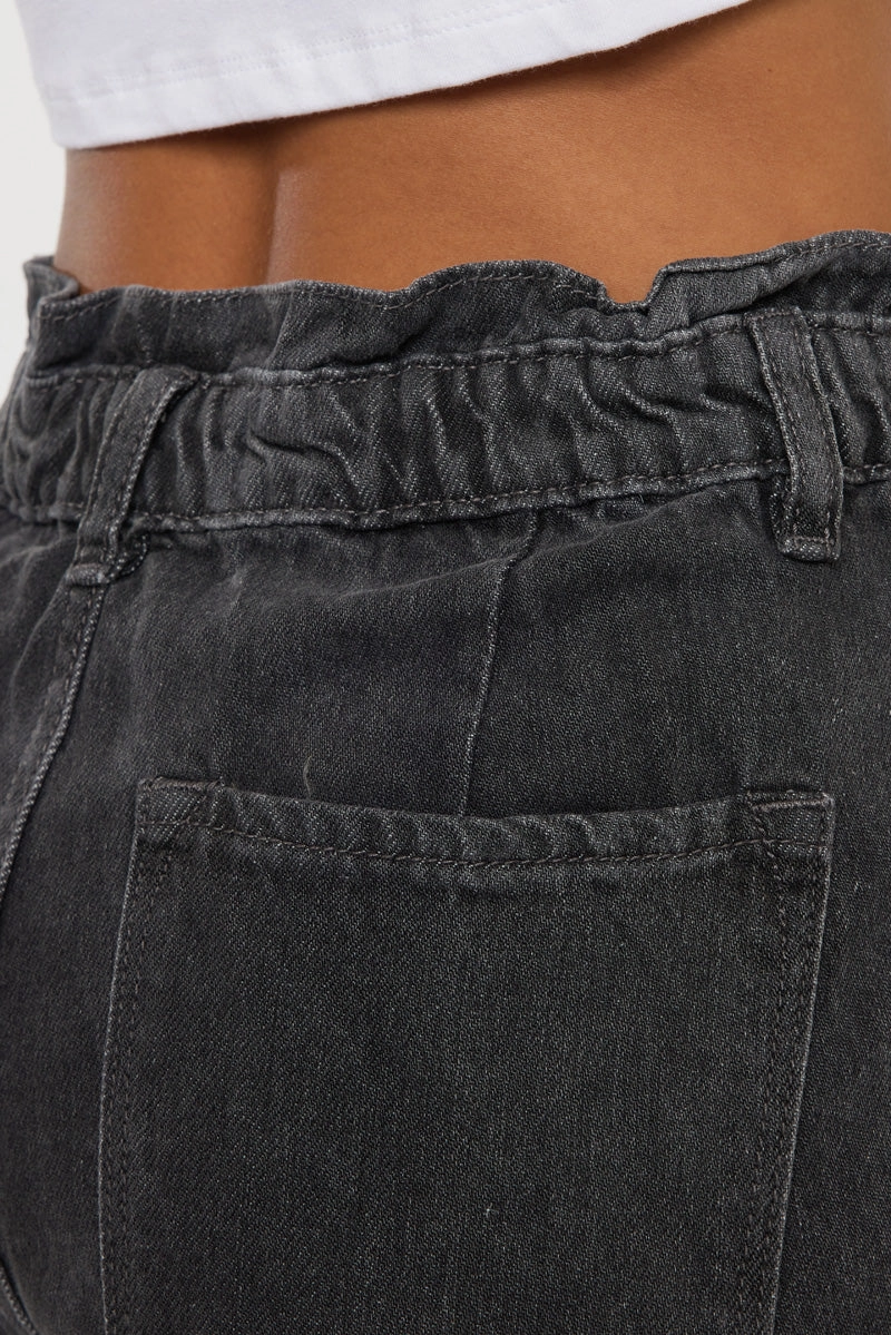 Kastel Ultra High Rise Paperbag Mom Jeans