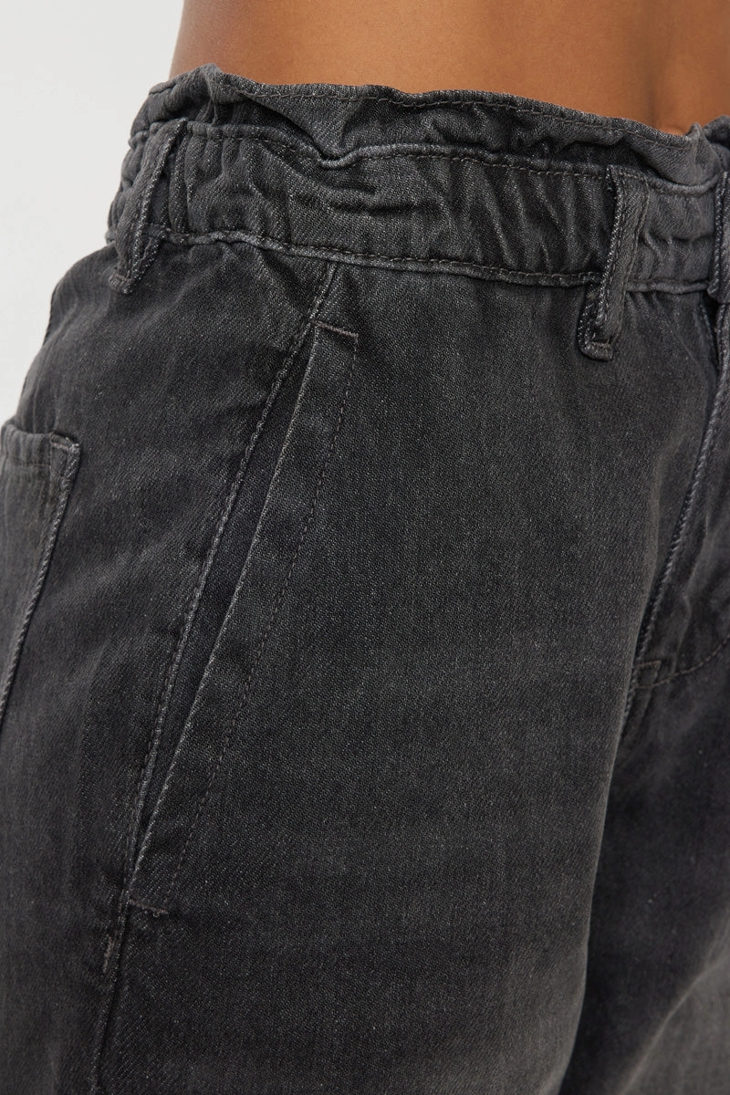 Kastel Ultra High Rise Paperbag Mom Jeans