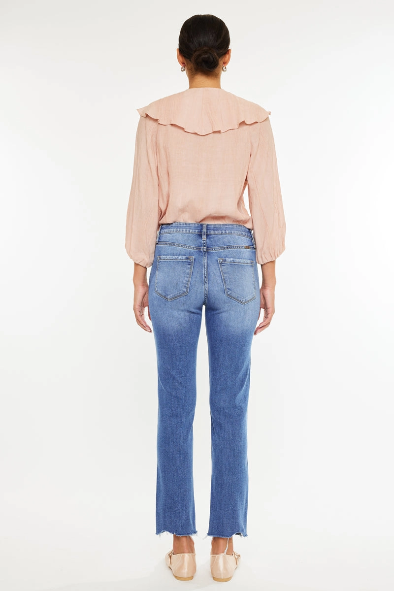 Kathleen Essentials High Rise Slim Straight Jeans