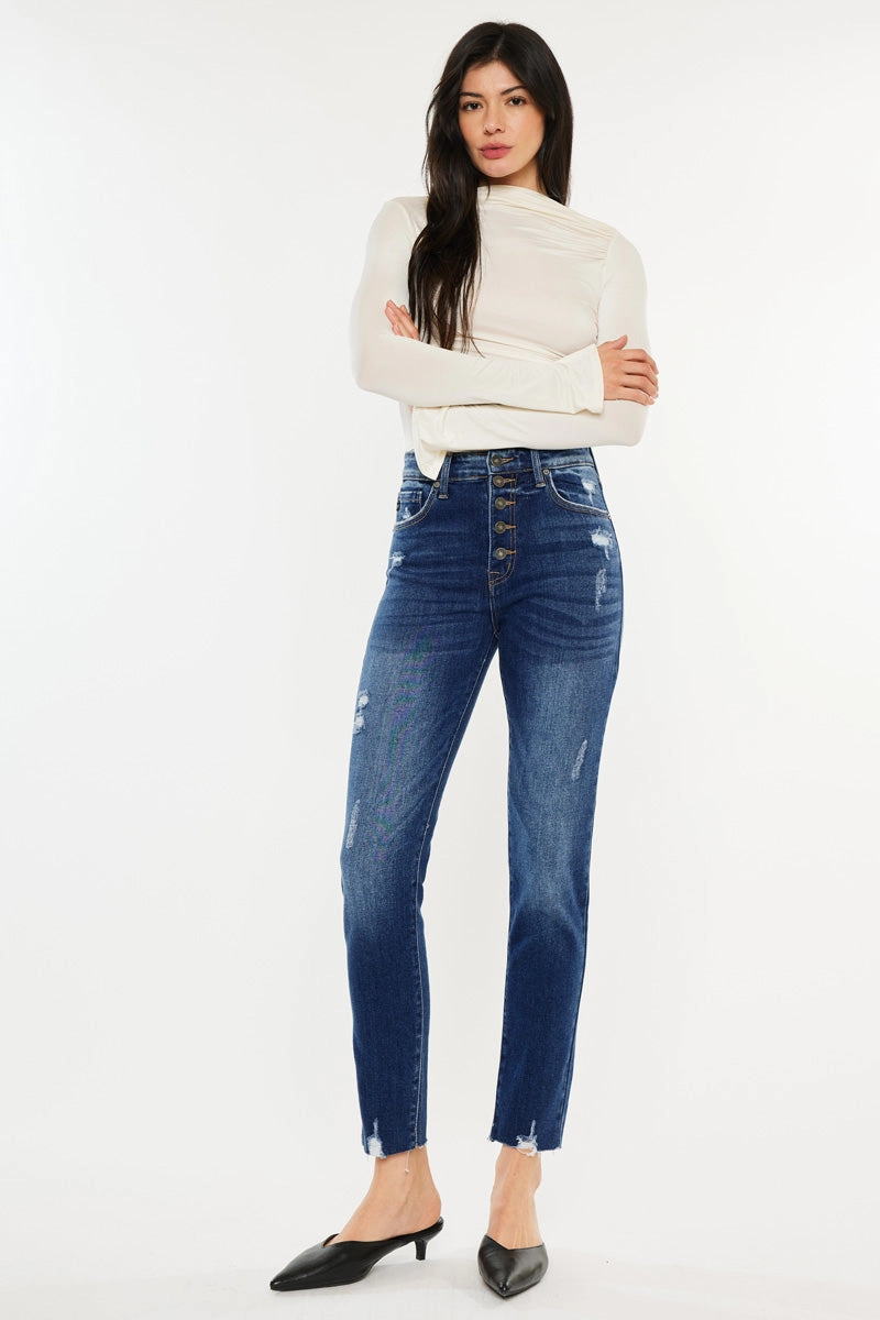 Kelsey High Rise Cigarette Leg Jeans